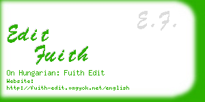 edit fuith business card